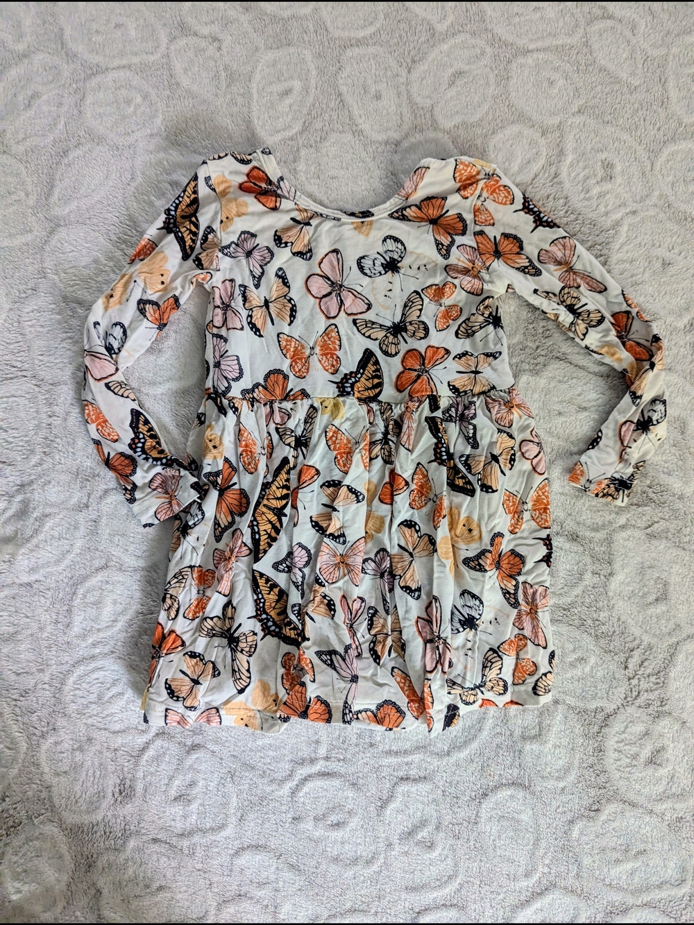 Butterfly Print Bamboo Dress